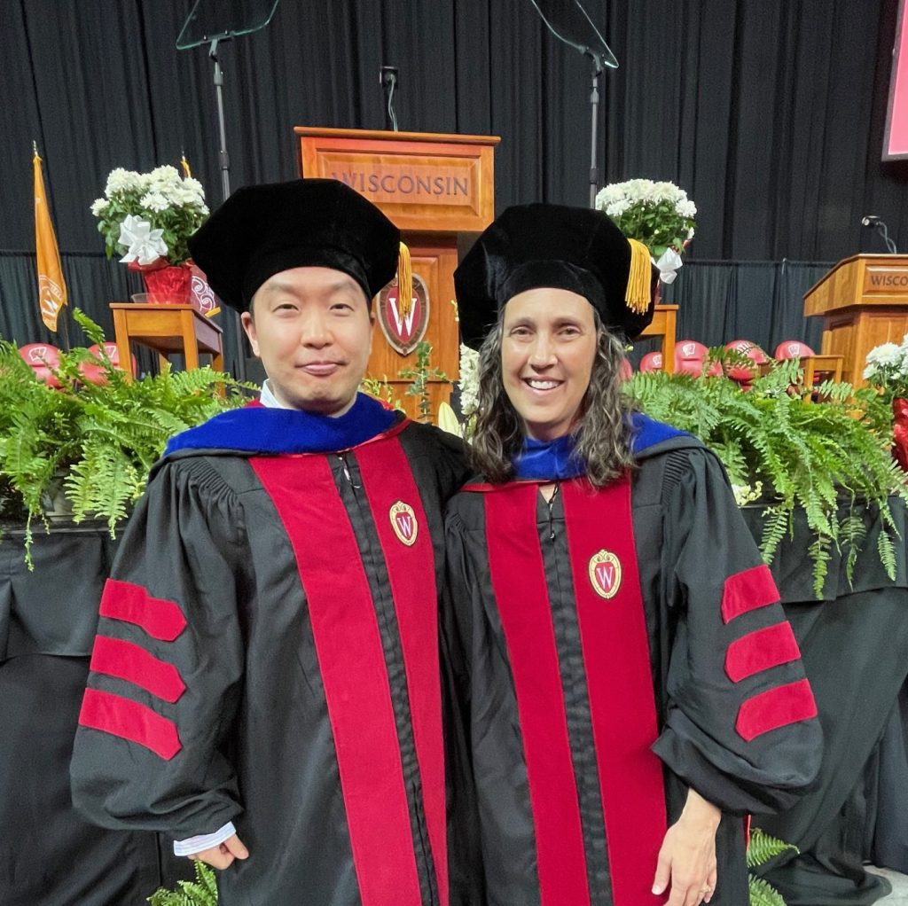 Graduation photo Dr. Corinne Engelman and Dr. Jerome Choi.
